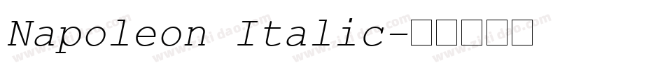 Napoleon Italic字体转换